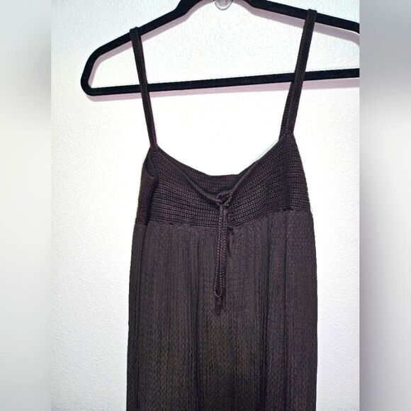 Jigsaw Silk Blend Empire Waist Laced Crochet Upper Gauzy Column Midi Dress Sz 4 - Picture 3 of 12